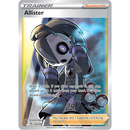 Allister 179/185 Vivid Voltage Full Art Holo Ultra Rare Pokemon Card NEAR MINT TCG