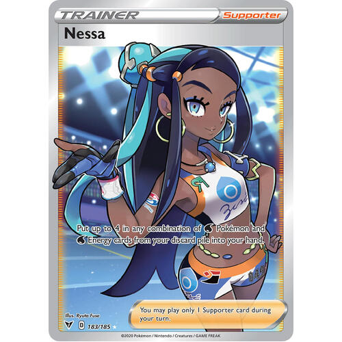 Nessa 183/185 Vivid Voltage Full Art Holo Ultra Rare Pokemon Card NEAR MINT TCG