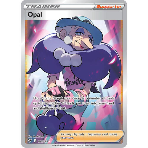 Opal 184/185 Vivid Voltage Full Art Holo Ultra Rare Pokemon Card NEAR MINT TCG