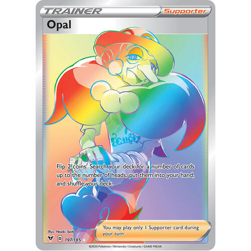 Opal 197/185 Vivid Voltage Rainbow Rare Pokemon Card NEAR MINT TCG