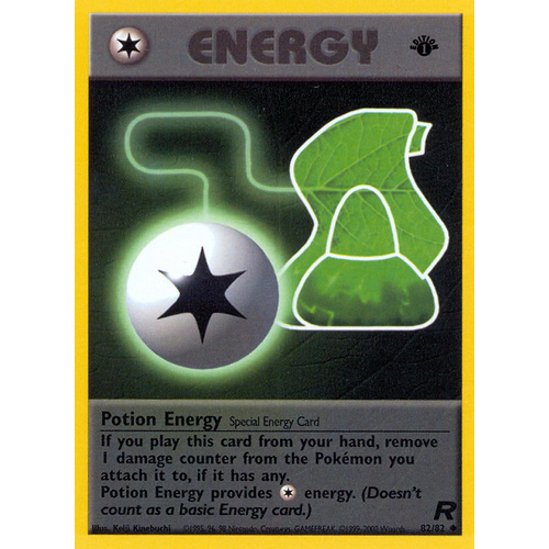 Potion Energy 82/82 Team Rocket 1st Edition Uncommon Pokemon Card NEAR MINT TCG