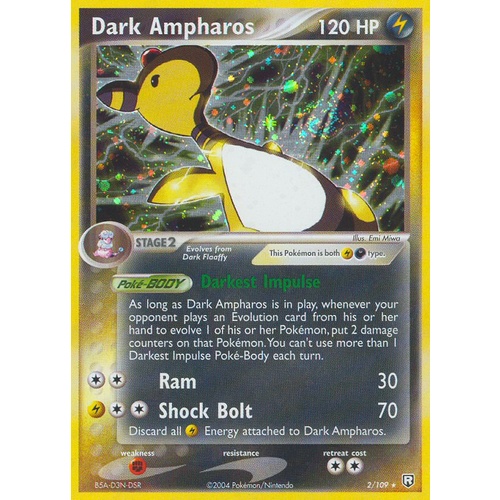 Dark Ampharos 2/109 EX Team Rocket Returns Holo Rare Pokemon Card NEAR MINT TCG