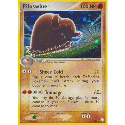 Piloswine 13/109 EX Team Rocket Returns Holo Rare Pokemon Card NEAR MINT TCG