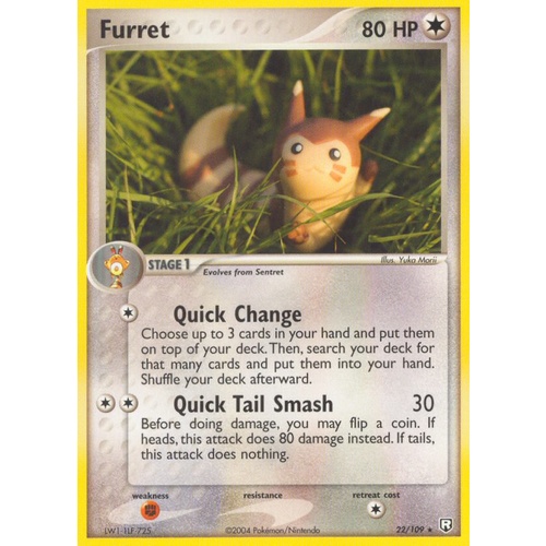 Furret 22/109 EX Team Rocket Returns Rare Pokemon Card NEAR MINT TCG