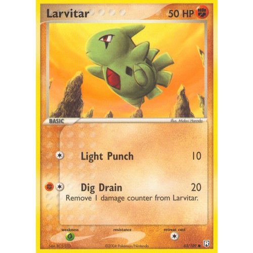Larvitar 63/109 EX Team Rocket Returns Common Pokemon Card NEAR MINT TCG