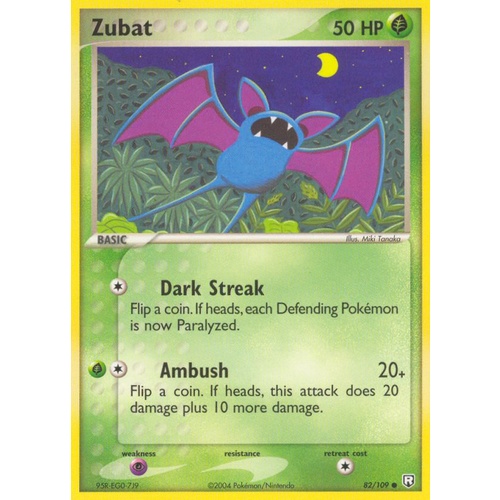 Zubat 82/109 EX Team Rocket Returns Common Pokemon Card NEAR MINT TCG