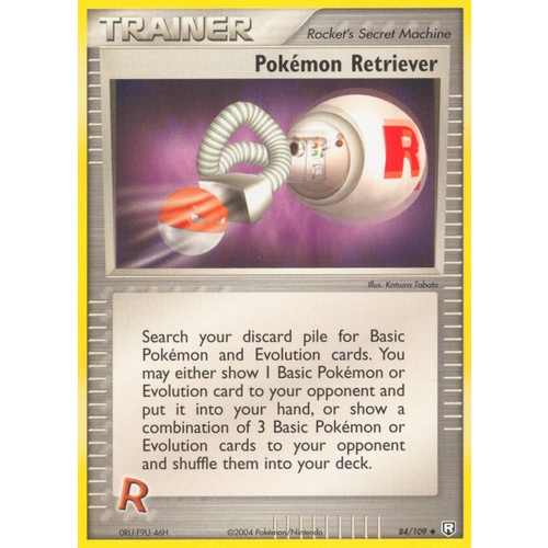 Pokemon Retriever 84/109 EX Team Rocket Returns Uncommon Trainer Pokemon Card NEAR MINT TCG