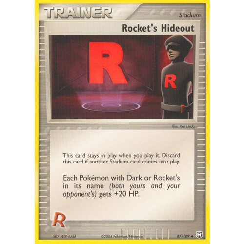 Rocket's Hideout 87/109 EX Team Rocket Returns Uncommon Trainer Pokemon Card NEAR MINT TCG