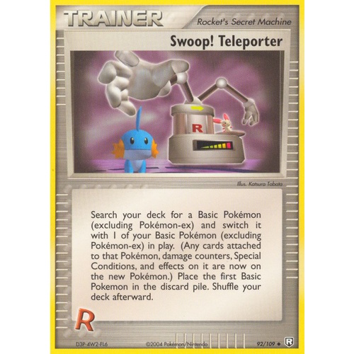 Swoop! Teleporter 92/109 EX Team Rocket Returns Uncommon Trainer Pokemon Card NEAR MINT TCG