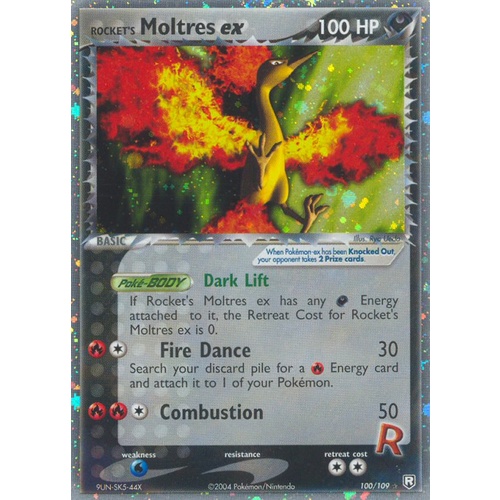 Rocket's Moltres ex 100/109 EX Team Rocket Returns Holo Ultra Rare Pokemon Card NEAR MINT TCG
