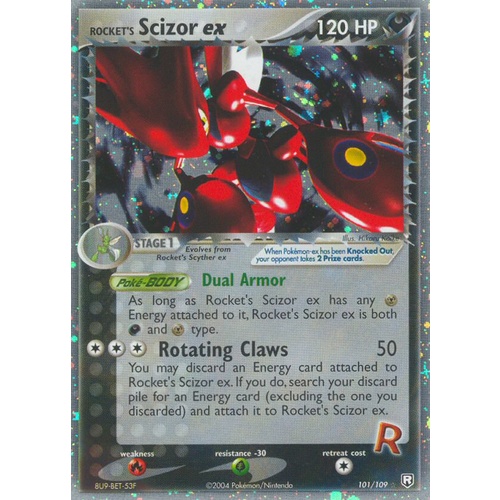 Rocket's Scizor ex 101/109 EX Team Rocket Returns Holo Ultra Rare Pokemon Card NEAR MINT TCG