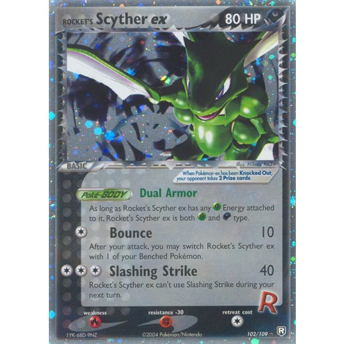 Rocket's Scyther ex 102/109 EX Team Rocket Returns Holo Ultra Rare Pokemon Card NEAR MINT TCG