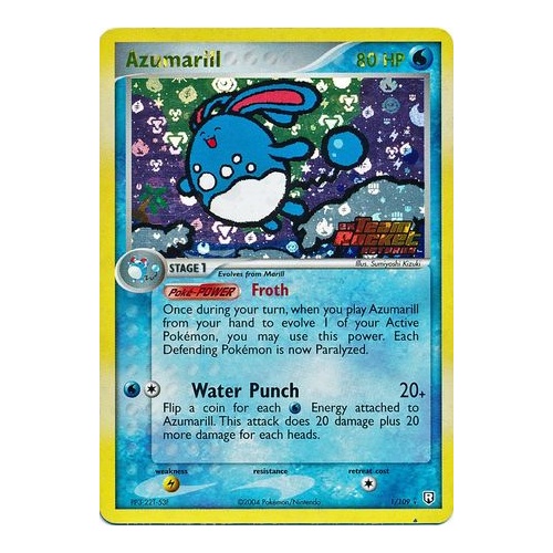 Azumarill 1/109 EX Team Rocket Returns Reverse Holo Rare Pokemon Card NEAR MINT TCG