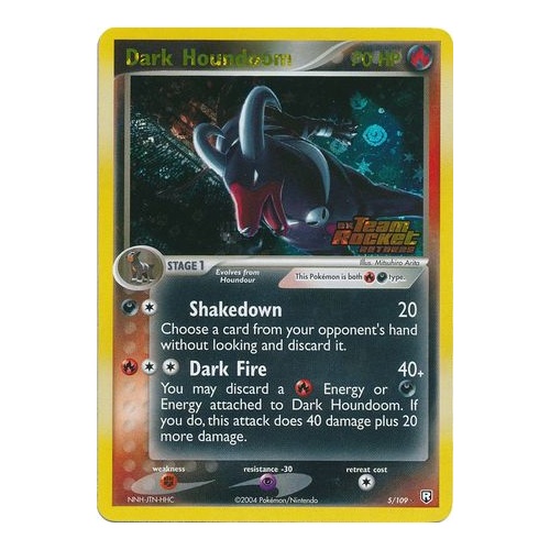 Dark Houndoom 5/109 EX Team Rocket Returns Reverse Holo Rare Pokemon Card NEAR MINT TCG