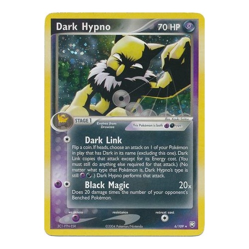 Dark Hypno 6/109 EX Team Rocket Returns Reverse Holo Rare Pokemon Card NEAR MINT TCG