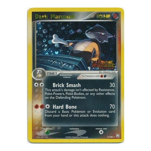 Dark Marowak 7/109 EX Team Rocket Returns Reverse Holo Rare Pokemon Card NEAR MINT TCG