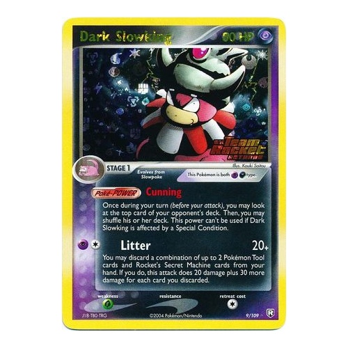 Dark Slowking 9/109 EX Team Rocket Returns Reverse Holo Rare Pokemon Card NEAR MINT TCG