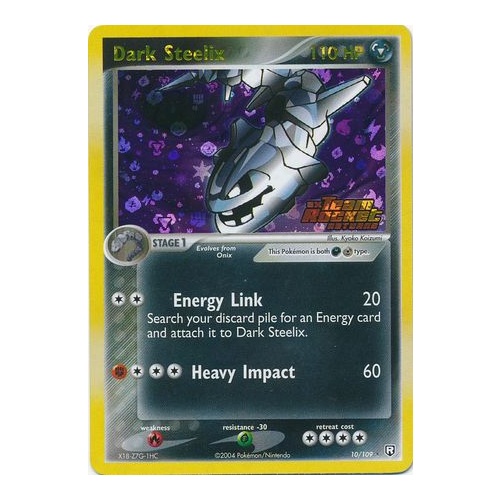 Dark Steelix 10/109 EX Team Rocket Returns Reverse Holo Rare Pokemon Card NEAR MINT TCG