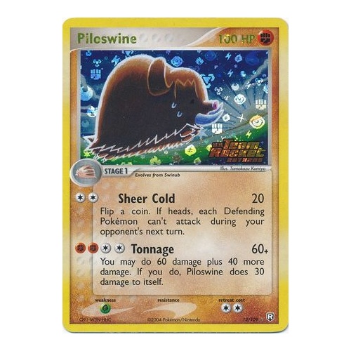Piloswine 13/109 EX Team Rocket Returns Reverse Holo Rare Pokemon Card NEAR MINT TCG