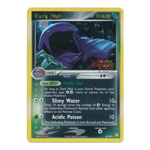 Dark Muk 16/109 EX Team Rocket Returns Reverse Holo Rare Pokemon Card NEAR MINT TCG