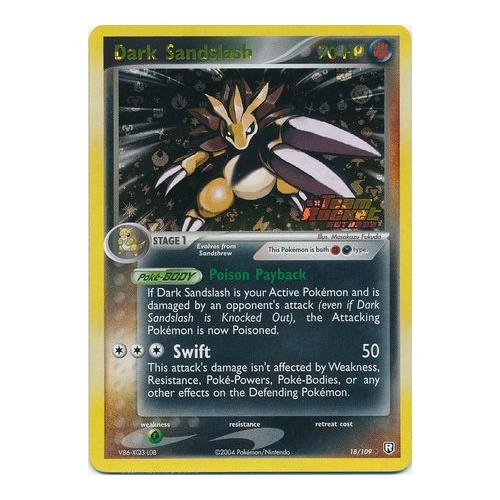 Dark Sandslash 18/109 EX Team Rocket Returns Reverse Holo Rare Pokemon Card NEAR MINT TCG
