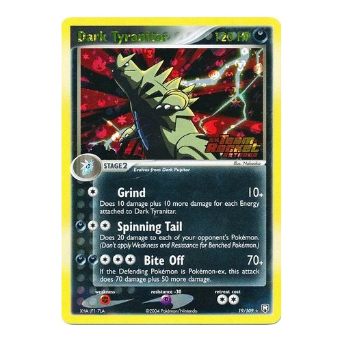 Dark Tyranitar 19/109 EX Team Rocket Returns Reverse Holo Rare Pokemon Card NEAR MINT TCG