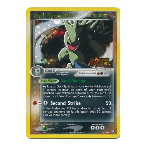 Dark Tyranitar 20/109 EX Team Rocket Returns Reverse Holo Rare Pokemon Card NEAR MINT TCG