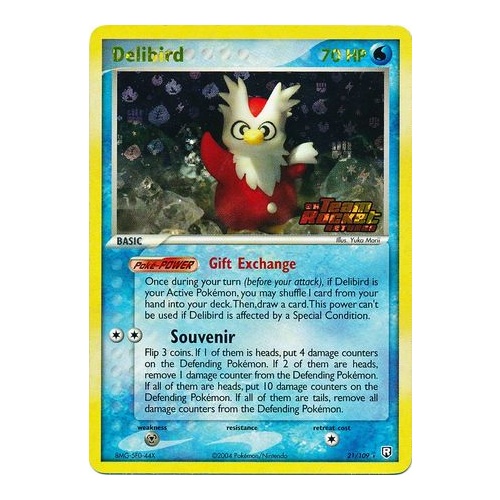 Delibird 21/109 EX Team Rocket Returns Reverse Holo Rare Pokemon Card NEAR MINT TCG