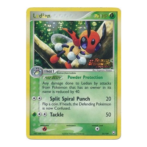 Ledian 23/109 EX Team Rocket Returns Reverse Holo Rare Pokemon Card NEAR MINT TCG