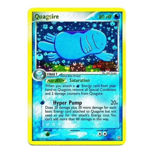 Quagsire 26/109 EX Team Rocket Returns Reverse Holo Rare Pokemon Card NEAR MINT TCG