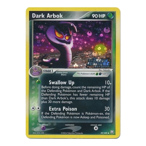 Dark Arbok 29/109 EX Team Rocket Returns Reverse Holo Uncommon Pokemon Card NEAR MINT TCG