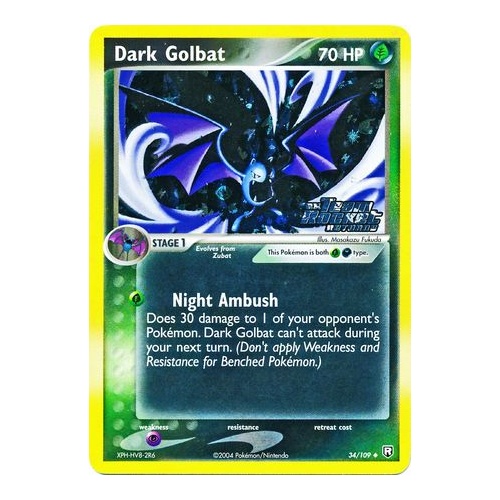 Dark Golbat 34/109 EX Team Rocket Returns Reverse Holo Uncommon Pokemon Card NEAR MINT TCG