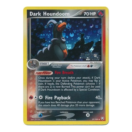 Dark Houndoom 37/109 EX Team Rocket Returns Reverse Holo Uncommon Pokemon Card NEAR MINT TCG