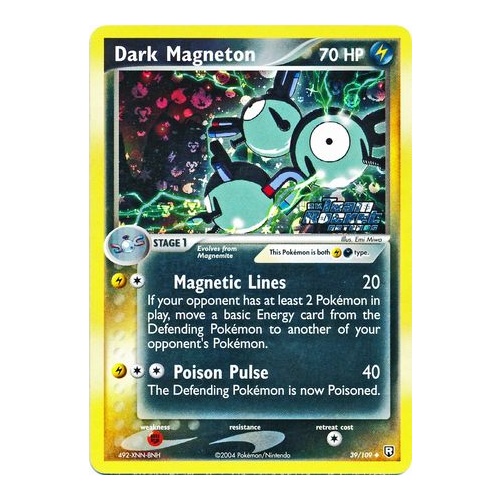 Dark Magneton 39/109 EX Team Rocket Returns Reverse Holo Uncommon Pokemon Card NEAR MINT TCG