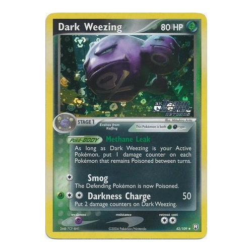 Dark Weezing 42/109 EX Team Rocket Returns Reverse Holo Uncommon Pokemon Card NEAR MINT TCG