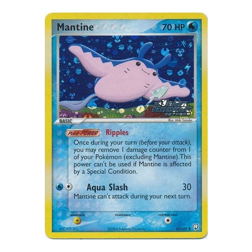 Mantine 45/109 EX Team Rocket Returns Reverse Holo Uncommon Pokemon Card NEAR MINT TCG