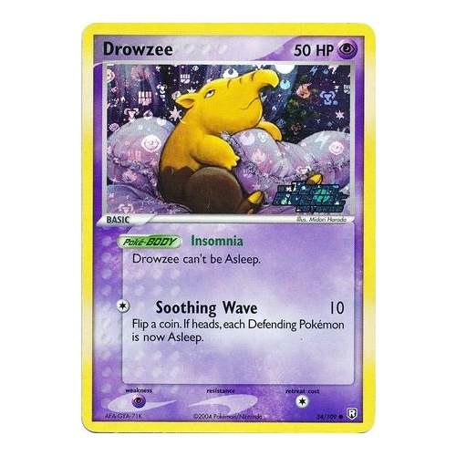 Drowzee 54/109 EX Team Rocket Returns Reverse Holo Common Pokemon Card NEAR MINT TCG