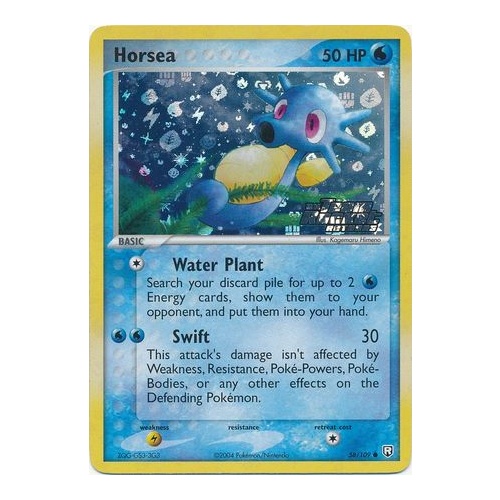 Horsea 58/109 EX Team Rocket Returns Reverse Holo Common Pokemon Card NEAR MINT TCG