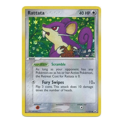 Rattata 71/109 EX Team Rocket Returns Reverse Holo Common Pokemon Card NEAR MINT TCG