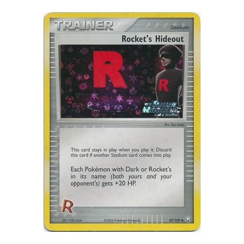 Rocket's Hideout 87/109 EX Team Rocket Returns Reverse Holo Uncommon Trainer Pokemon Card NEAR MINT TCG