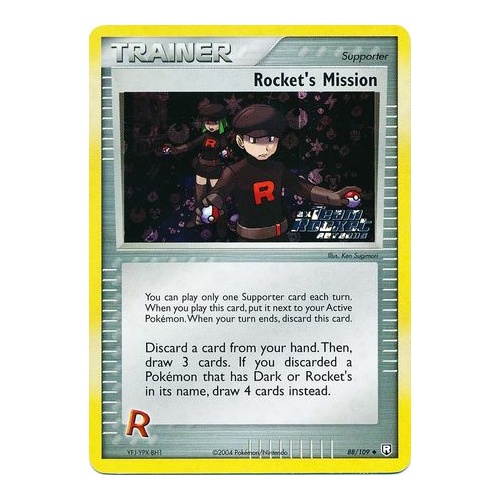 Rocket's Mission 88/109 EX Team Rocket Returns Reverse Holo Uncommon Trainer Pokemon Card NEAR MINT TCG