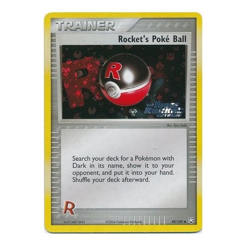 Rocket's Poke Ball 89/109 EX Team Rocket Returns Reverse Holo Uncommon Trainer Pokemon Card NEAR MINT TCG