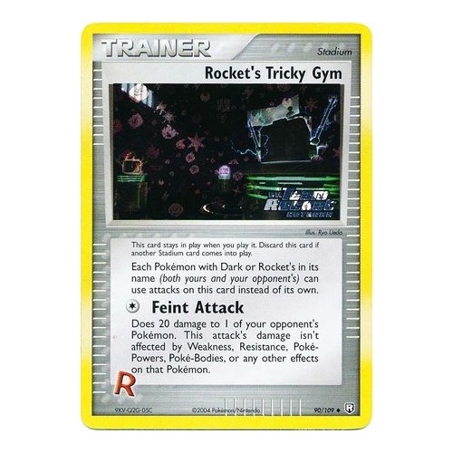 Rocket's Tricky Gym 90/109 EX Team Rocket Returns Reverse Holo Uncommon Trainer Pokemon Card NEAR MINT TCG