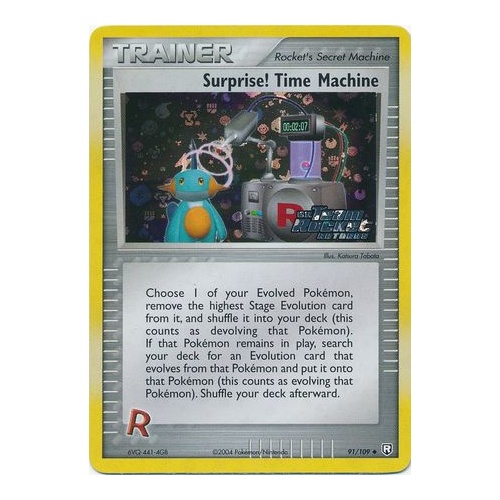 Surprise! Time Machine 91/109 EX Team Rocket Returns Reverse Holo Uncommon Trainer Pokemon Card NEAR MINT TCG