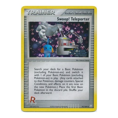 Swoop! Teleporter 92/109 EX Team Rocket Returns Reverse Holo Uncommon Trainer Pokemon Card NEAR MINT TCG