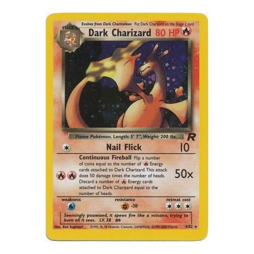 Dark Charizard 4/82 Team Rocket Unlimited Holo Rare Pokemon Card NEAR MINT TCG