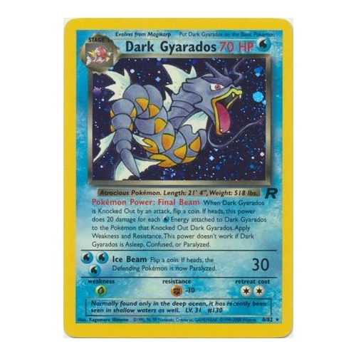 Dark Gyarados 8/82 Team Rocket Unlimited Holo Rare Pokemon Card NEAR MINT TCG