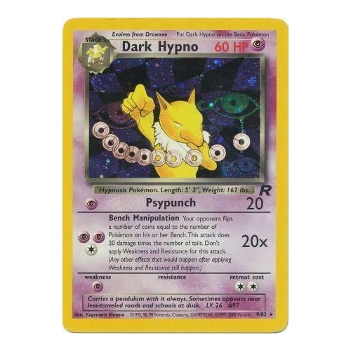 Dark Hypno 9/82 Team Rocket Unlimited Holo Rare Pokemon Card NEAR MINT TCG
