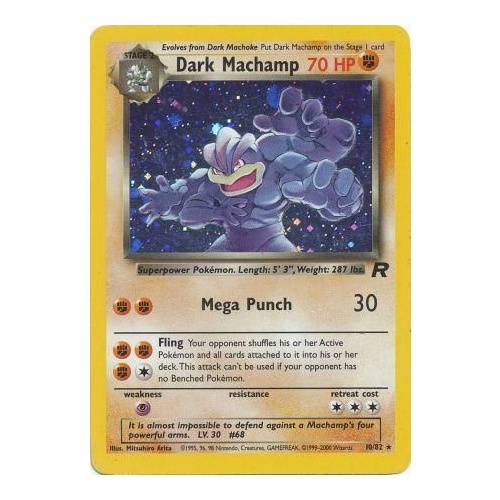 Dark Machamp 10/82 Team Rocket Unlimited Holo Rare Pokemon Card NEAR MINT TCG