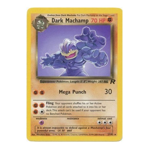 Dark Machamp 27/82 Team Rocket Unlimited Rare Pokemon Card NEAR MINT TCG